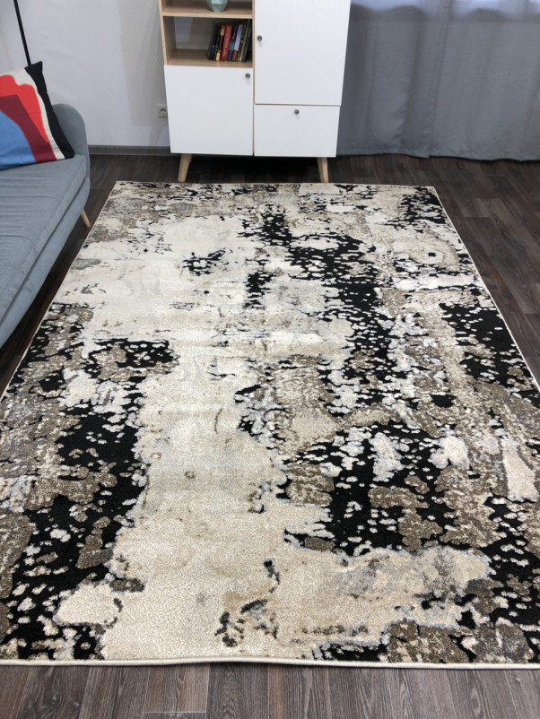 Ковер 4086 - BEIGE-BLACK - Прямоугольник