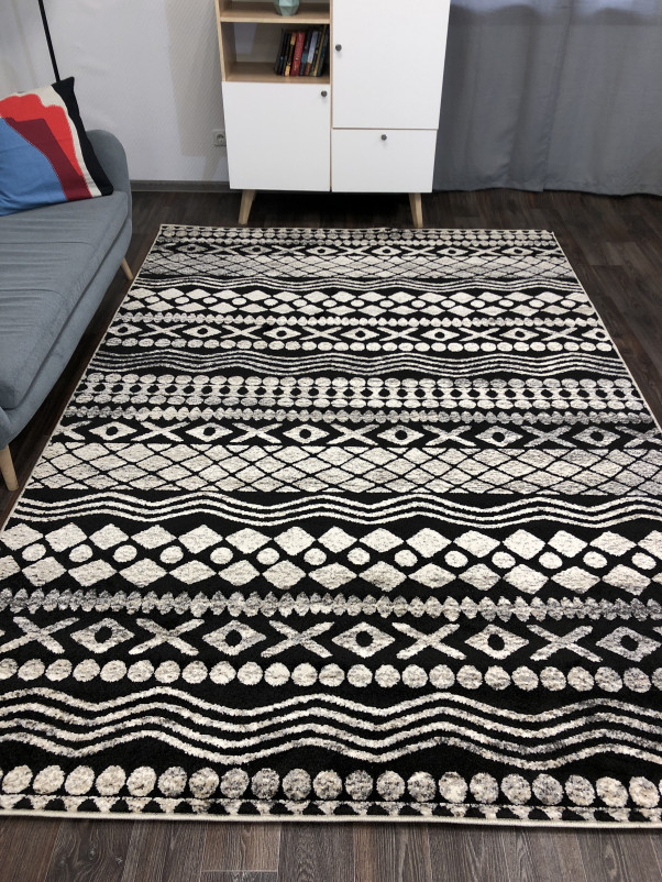 Ковер 4942 - BEIGE-BLACK - Прямоугольник