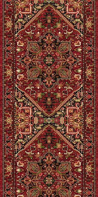 Ковер d195 - RED - Дорожка