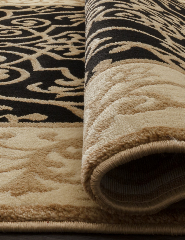 Ковер D469 - BLACK-BEIGE - Овал