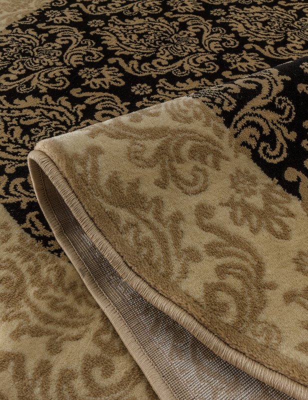 Ковер D716 - BLACK-BEIGE - Овал