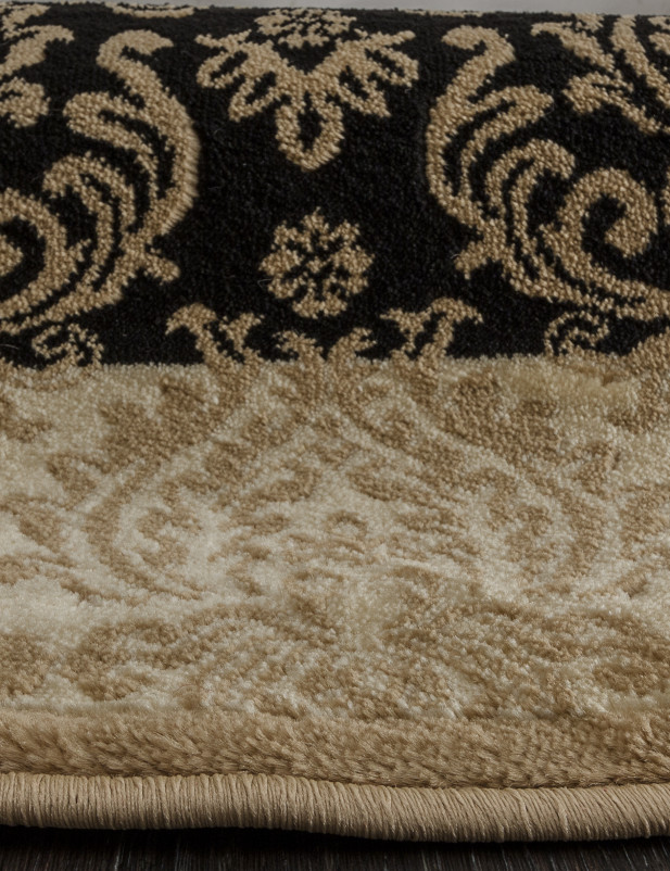 Ковер D716 - BLACK-BEIGE - Овал