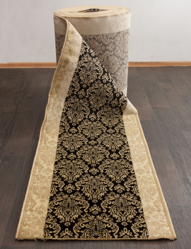 Ковер D716 - BLACK-BEIGE - Дорожка