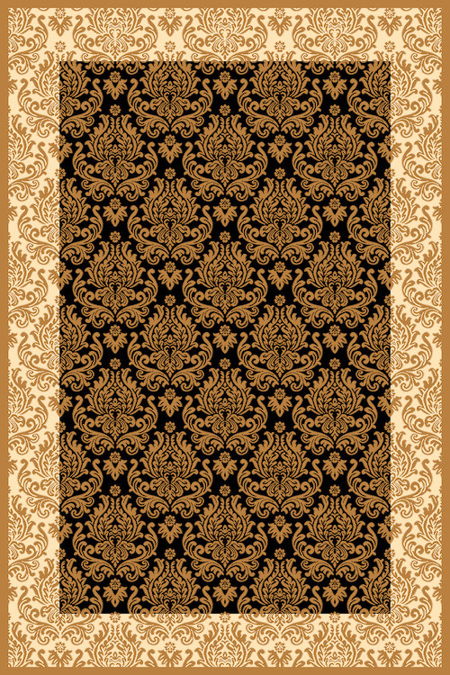 Ковер D716 - BLACK-YELLOW 2 - Прямоугольник