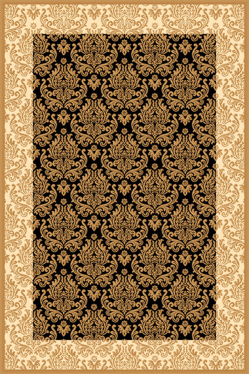 Ковер D716 - BLACK-YELLOW - Прямоугольник