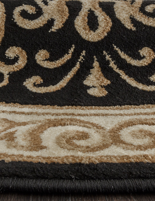 Ковер D718 - BLACK-BEIGE - Овал