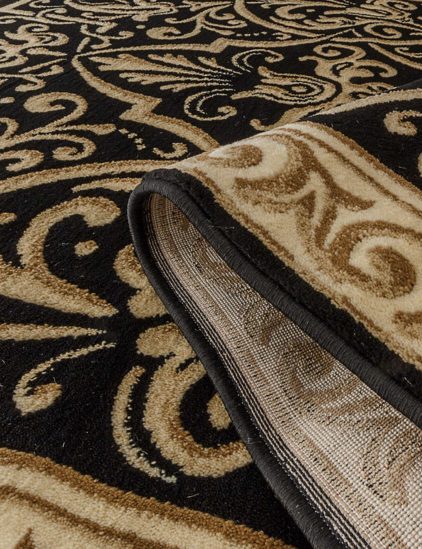 Ковер D718 - BLACK-BEIGE - Прямоугольник