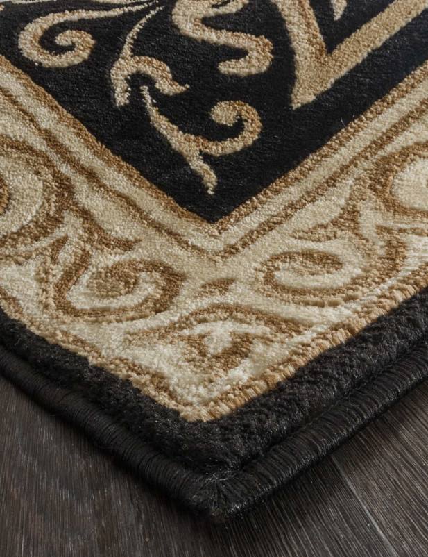 Ковер D718 - BLACK-BEIGE - Прямоугольник