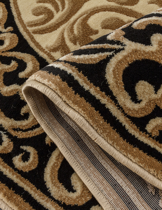 Ковер D719 - BEIGE-BLACK - Овал