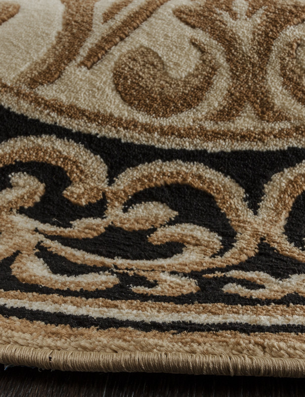 Ковер D719 - BEIGE-BLACK - Овал