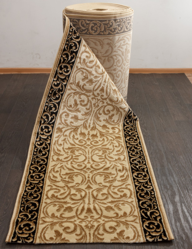Ковер D719 - BEIGE-BLACK - Дорожка