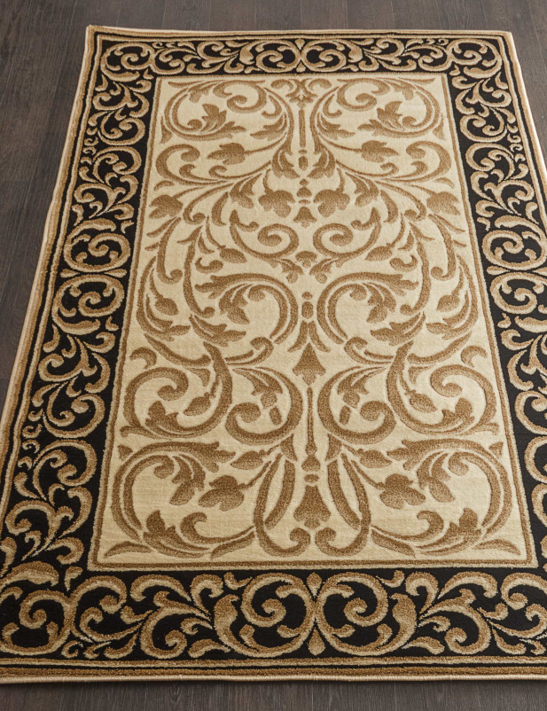 Ковер D719 - BEIGE-BLACK - Прямоугольник