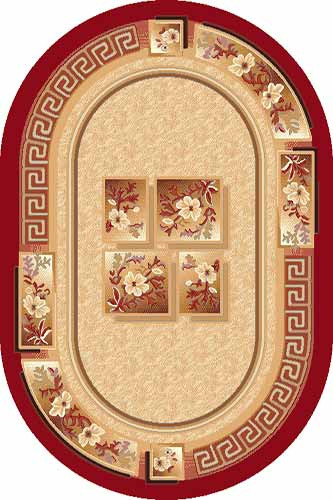 Ковер VERSACE - RED - Овал