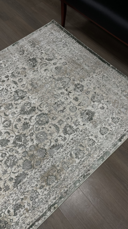 Ковер 8504A - S.WHITE / P.GREEN - Прямоугольник