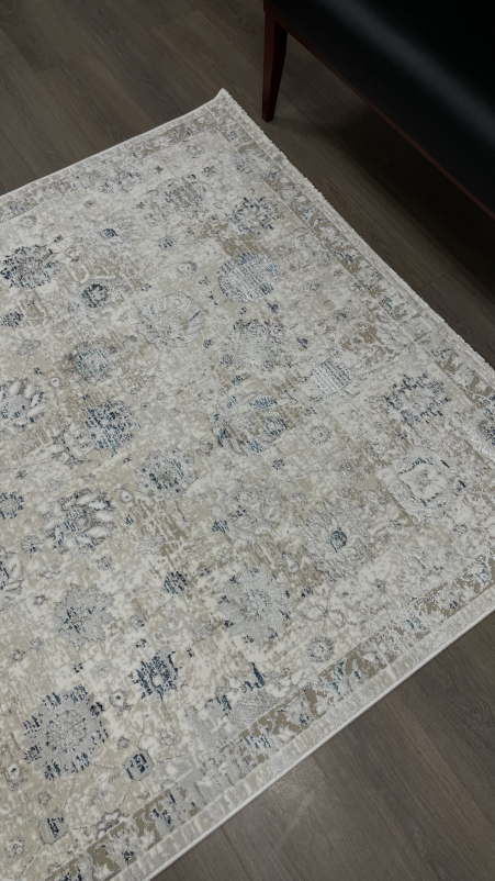 Ковер 9312A - S.WHITE / P.BLUE - Прямоугольник