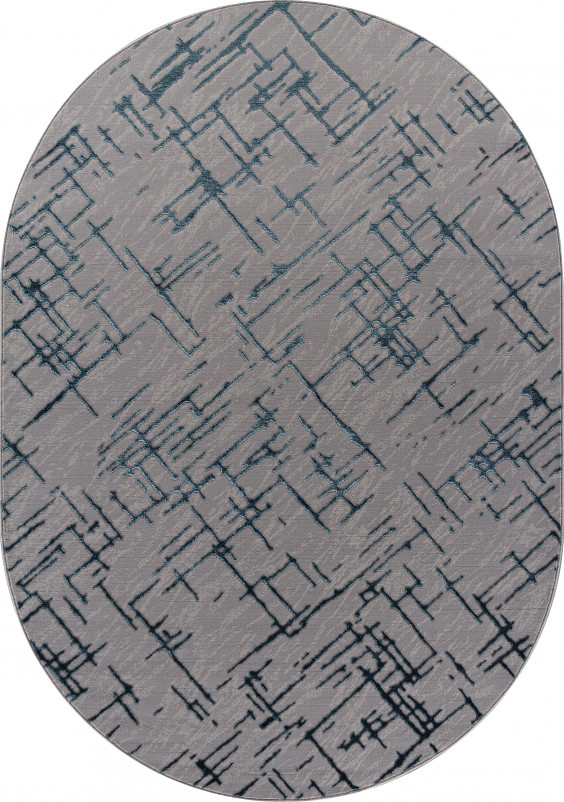 Ковер F164 - GRAY-D.BLUE - Овал