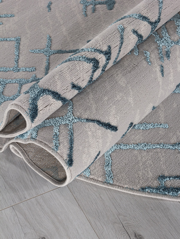 Ковер F164 - GRAY-D.BLUE - Овал