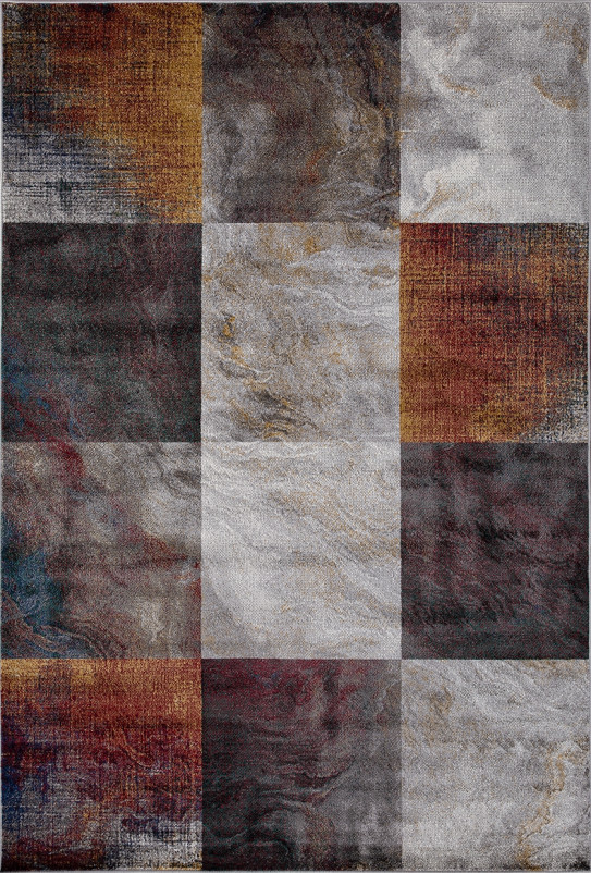 Ковер D818 - GRAY-RED - Прямоугольник