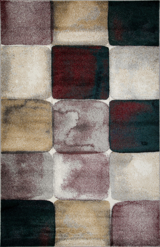 Ковер D831 - GRAY-RED - Прямоугольник