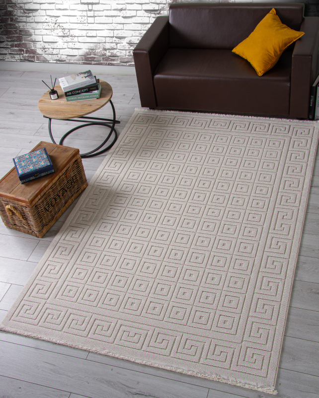 Ковер L0009A - BEIGE / BEIGE - Прямоугольник