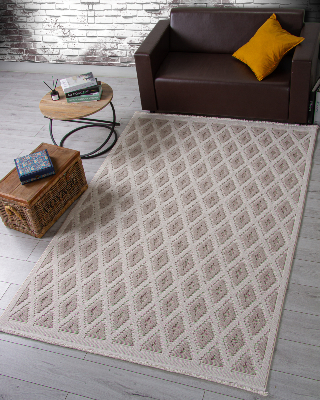 Ковер L0027B - D.BEIGE / BEIGE - Прямоугольник