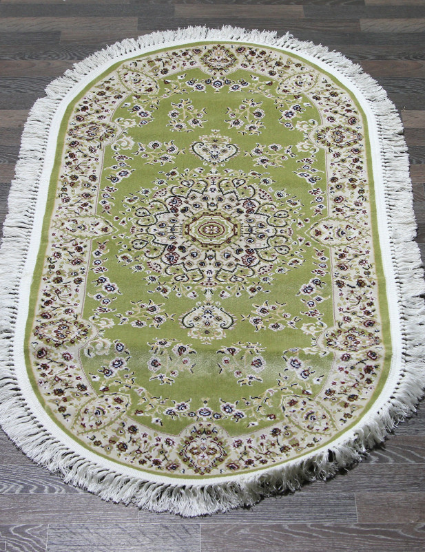 Ковер 02353A - GREEN - Овал