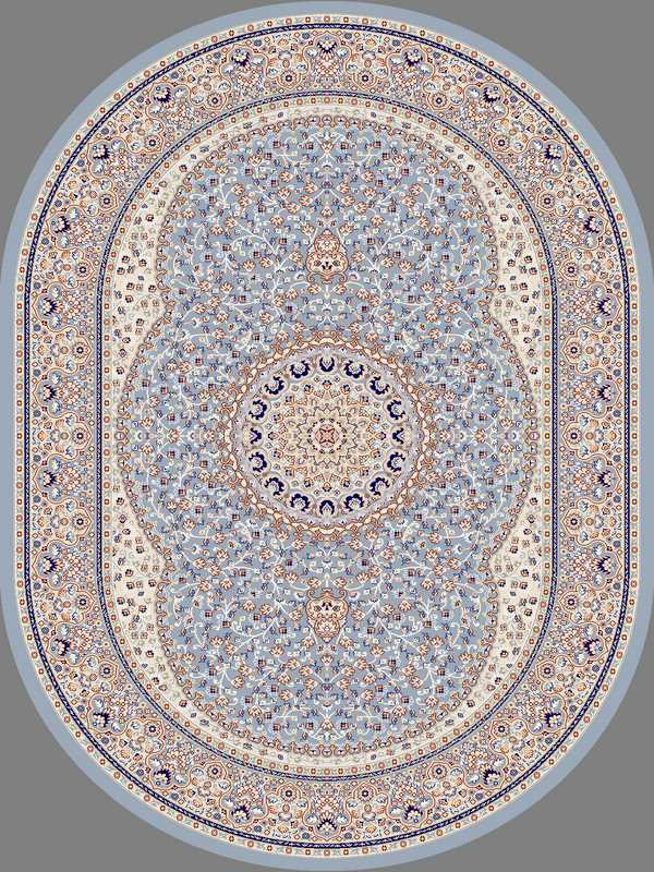 Ковер 02358A - BLUE - Овал