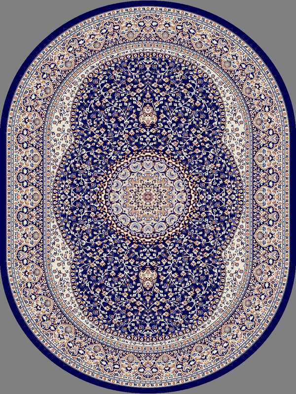 Ковер 02358A - NAVY - Овал