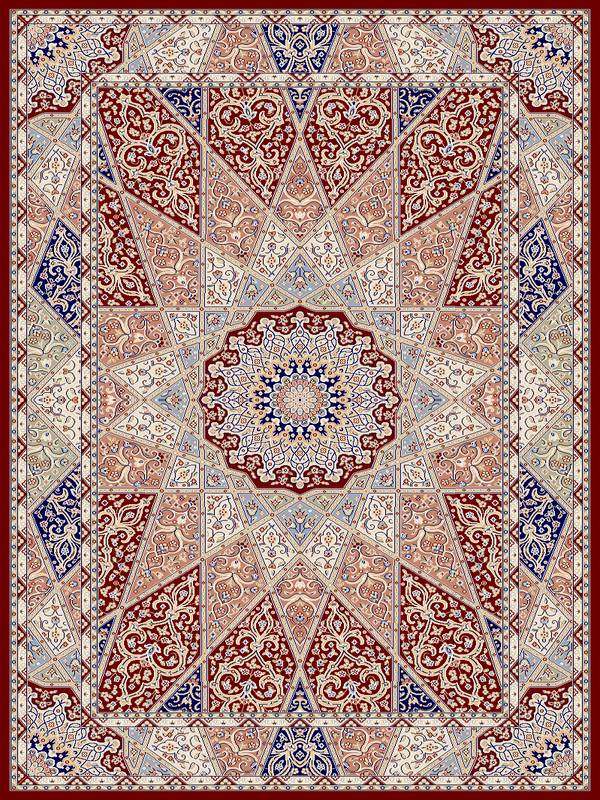 Ковер 02843A - RED / RED - Прямоугольник