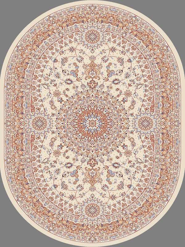 Ковер 08627A - CREAM/L.PINK - Овал