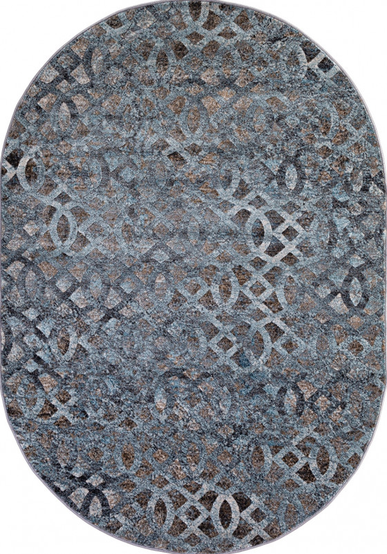 Ковер D563 - BEIGE-BLUE - Овал