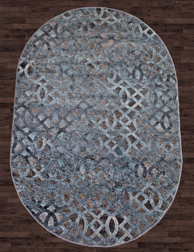 Ковер D563 - BEIGE-BLUE - Овал