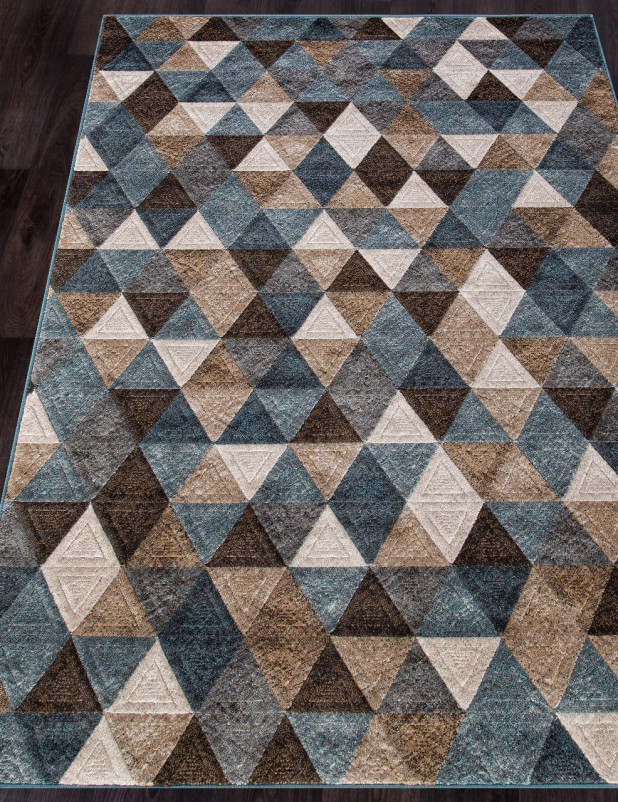 Ковер D578 - BEIGE-BLUE - Прямоугольник