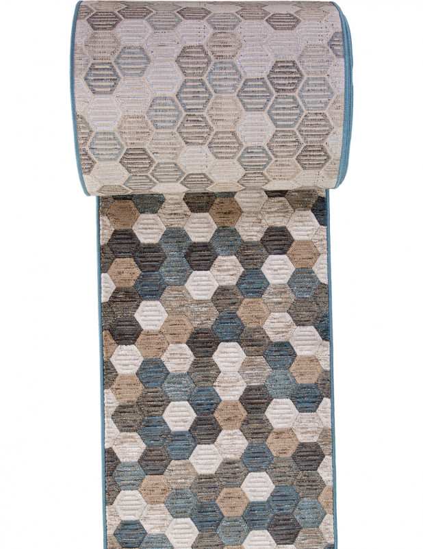 Ковер D579 - BEIGE-BLUE - Дорожка