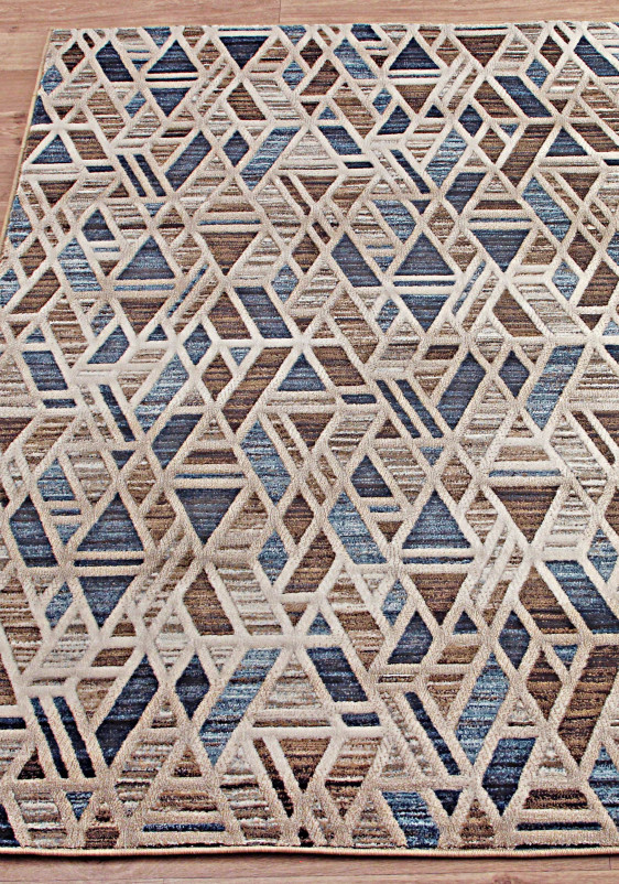 Ковер D585 - BEIGE-BLUE - Прямоугольник
