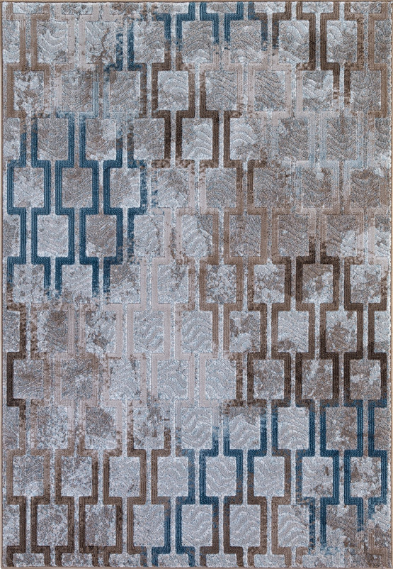Ковер D591 - CREAM-BLUE - Прямоугольник