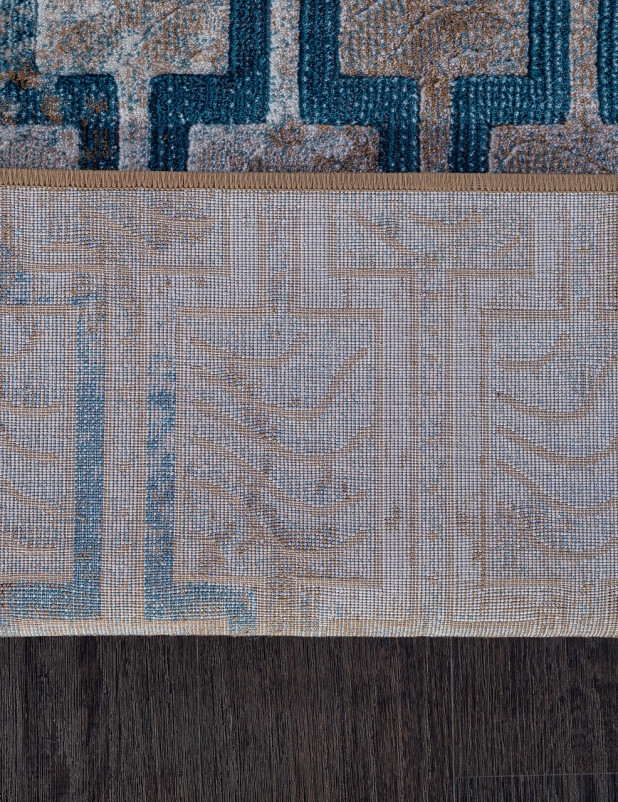 Ковер D591 - CREAM-BLUE - Прямоугольник