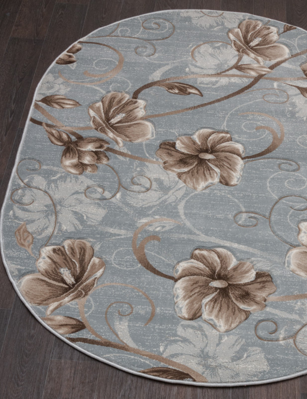 Ковер 1059 - L.BLUE-BROWN - Овал