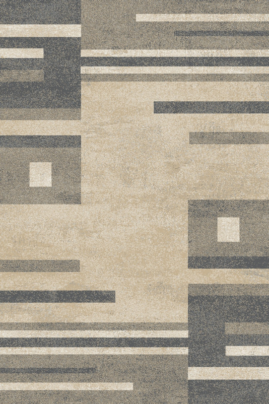 Ковер D842 - BEIGE-BLACK - Прямоугольник