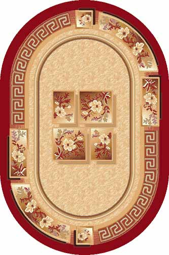 Ковер VERSACE - RED - Овал