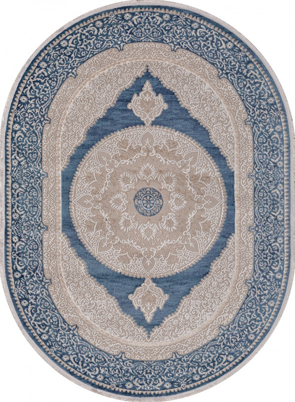 Ковер D763 - BLUE - Овал