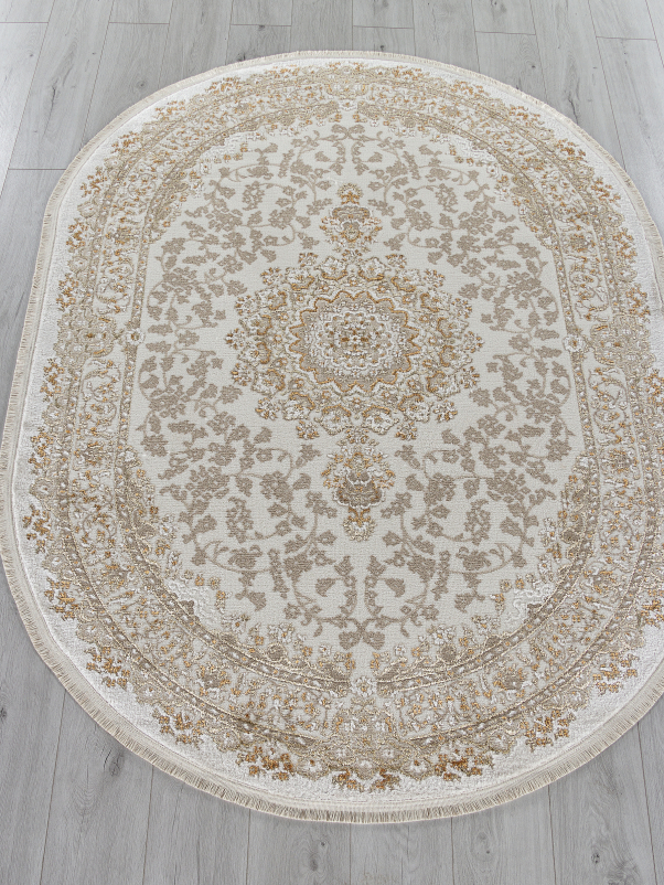 Ковер 27239A - CREAM / GOLD - Овал