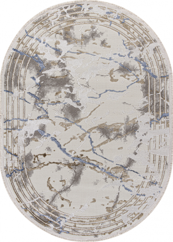 Ковер 27243A - GRY / NAVY - Овал