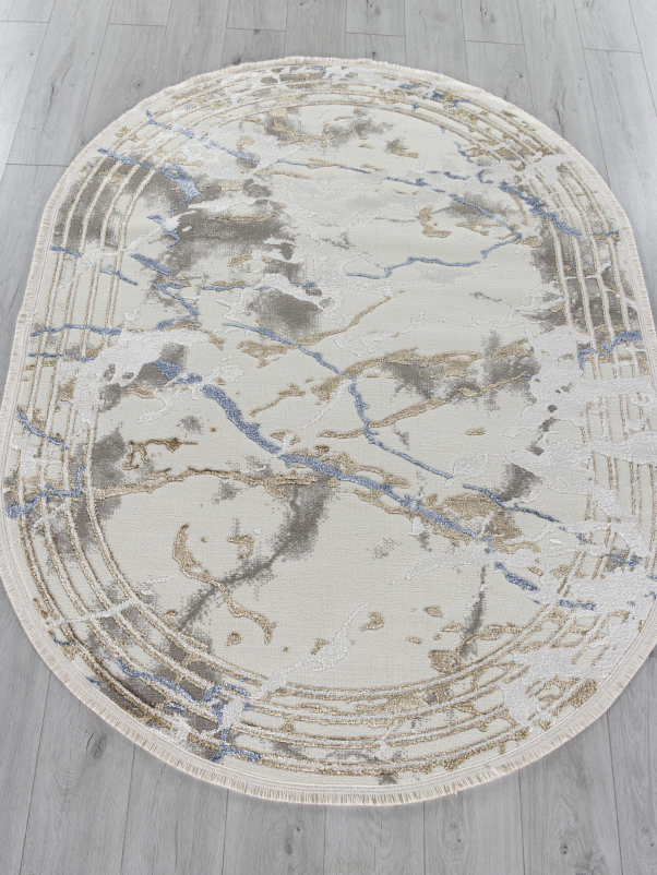 Ковер 27243A - GRY / NAVY - Овал