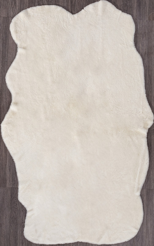 Ковер Sheepskin 95x190 - белый - Прямоугольник