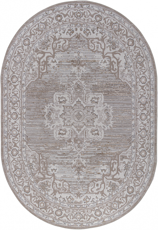 Ковер 04089A - CREAM HB / LIGHT GRI HB - Овал