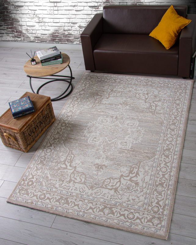 Ковер 04089A - CREAM HB / LIGHT GRI HB - Прямоугольник