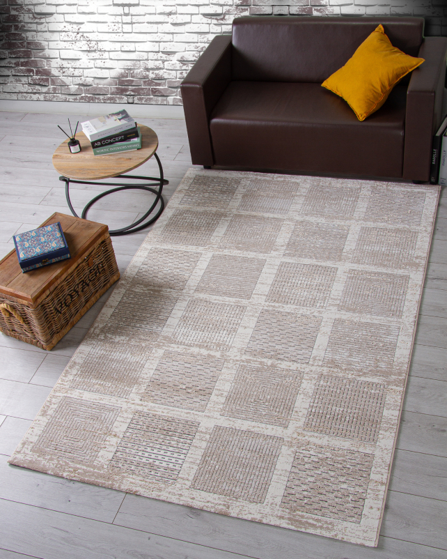 Ковер 04251A - BEIGE FDY / CREAM HB - Прямоугольник