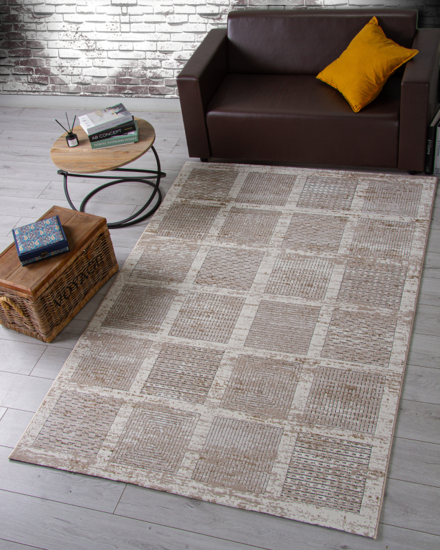 Ковер 04251A - BEIGE FDY / CREAM HB - Прямоугольник