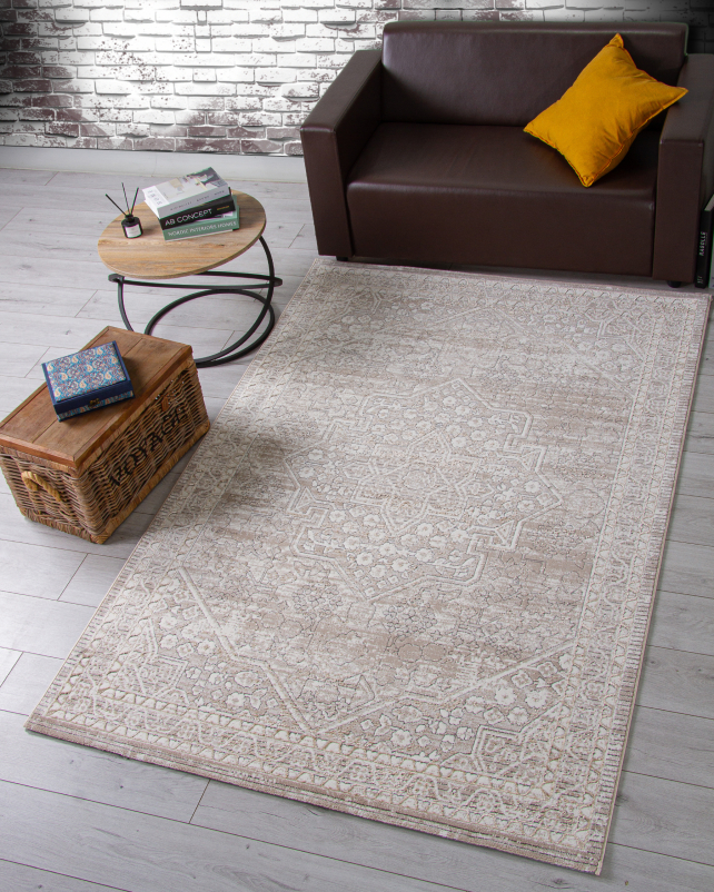 Ковер 04293A - BEIGE FDY / CREAM HB - Прямоугольник